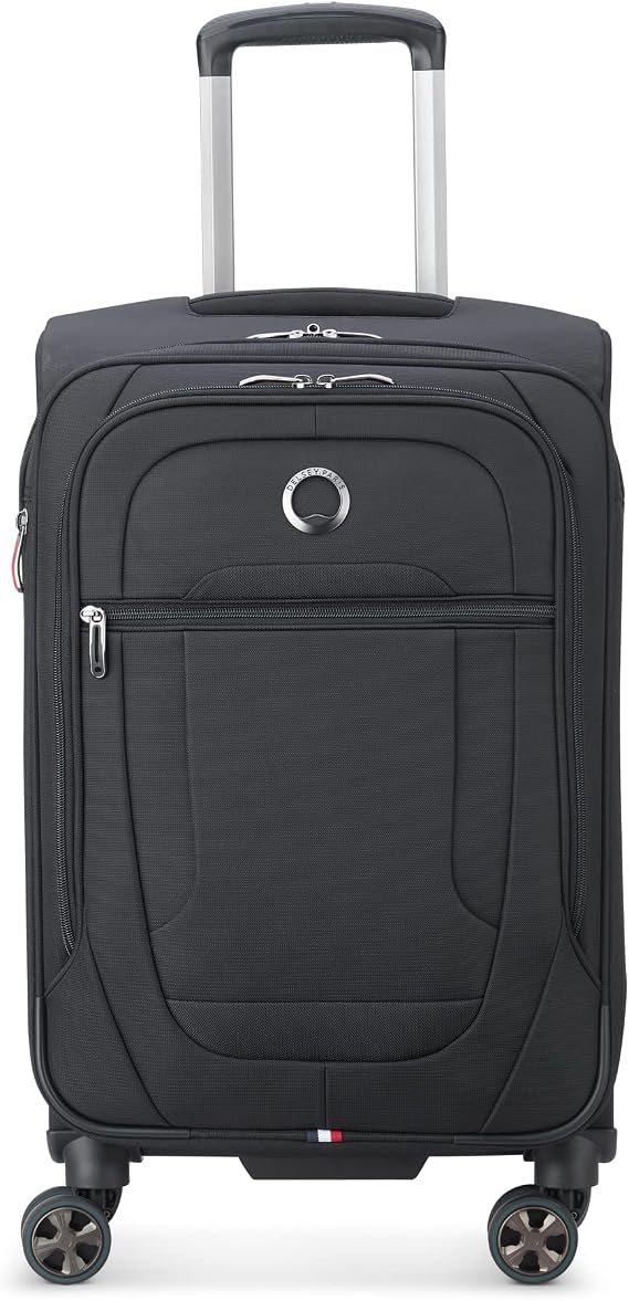 DELSEY PARIS Helium DLX, 20 Inch Carry-On Softside Luggage, Black