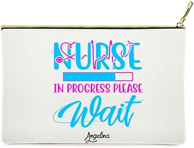 Personalized Nurse Appreciation Gifts for Women, Makeup Bag for Nurses, Cosmetic Bag Toiletry Pouch Gift for Nurse Graduation, Nurses Week, ICU Nurse, Emergency Room Nurse and Doctors