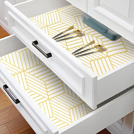 Drawer and Shelf Liner for Kitchen Cabinet 12 in x 30 Ft, Non-Adhesive Shelf Liner Non Slip Waterproof Cabinet Liners Thickened Shelf Liner Paper for Cabinets Bathroom Cupboard