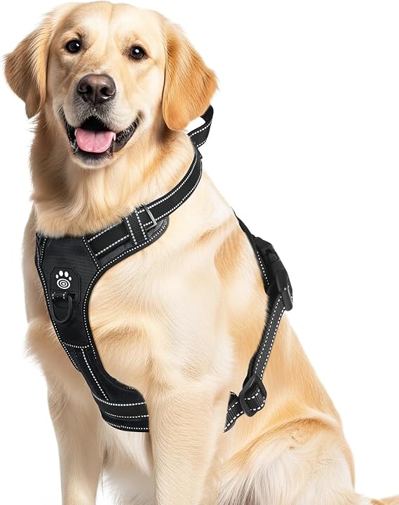 Dog Harness, No Pull Harness Reflective with 2 Leash Clip