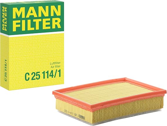 Mann Filter C 25 114/1 Engine Air Filter Replacement With Prefilter Compatible With Select BMW 3 Series (1992-1995, 1999-2006), M3 (2001-2006), 5 Series (2000-2003), Z3, Z4, M Coupe