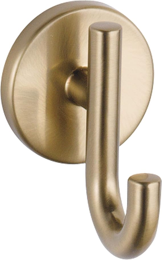 Delta Single Towel Hook for Bathroom or Kitchen| Champagne Bronze | Trinsic Accessories