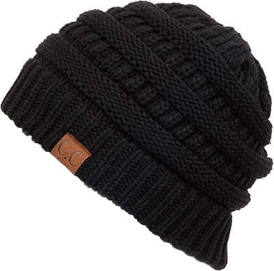 C.C Trendy Warm Chunky Soft Stretch Cable Knit Beanie