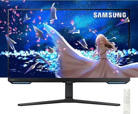 Samsung 28 Odyssey 4K UHD(3840x2160) Gaming Monitor | Smart TV | Game BAR | Built-in Speakers | HDR 400, 144Hz, 1ms | FreeSync Premium Pro Compatible and G-Sync | Wi-Fi 5 | Includes Remote Control