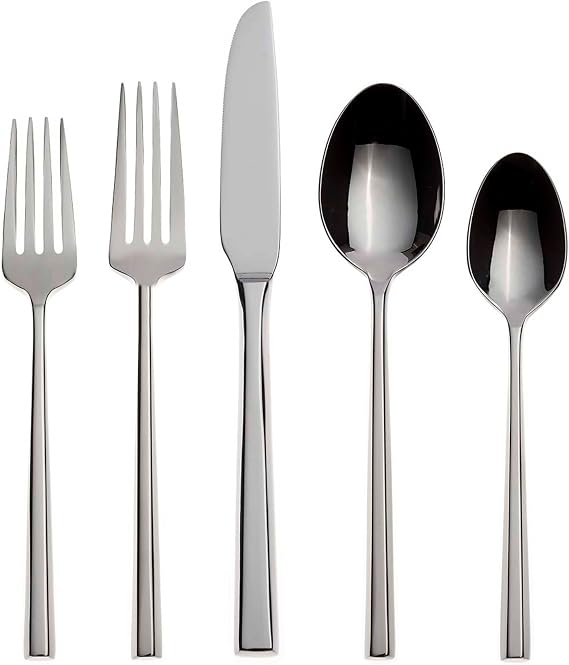 Oneida Diameter 20 Piece Fine Flatware Set, Service for 1 , 18/10 Stainless Steel, Silverware Set, Dishwasher Safe