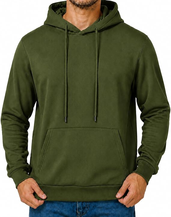 Men's Fleece Hoodie Pullover Casual Hooded Sweatshirt