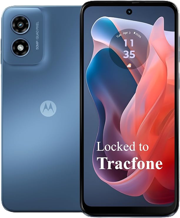 Tracfone Moto g Play 2024 Prepaid Phone with a 1-Yr Plan Included