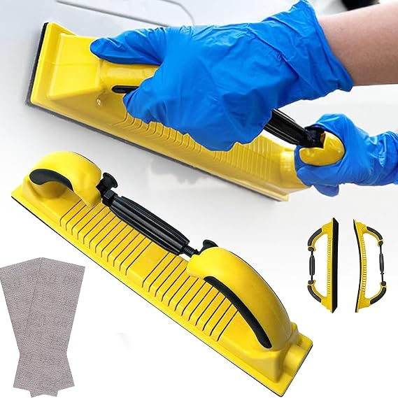 Adjustable Radius Flex Longboard Hand Sanding File Block Hand Grinder,Sanding Blocks Auto Body, Auto Body Sander (1PC+2*Sanding Paper)