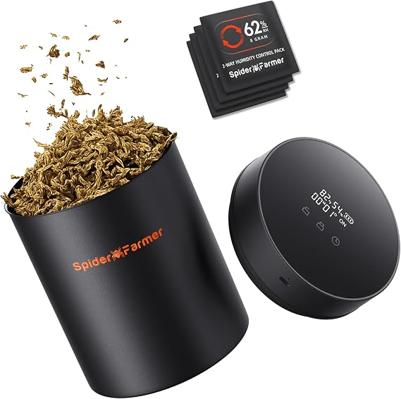 Spider Farmer Smart Curing Jar 2L Vacuum Container for Fresh Storage