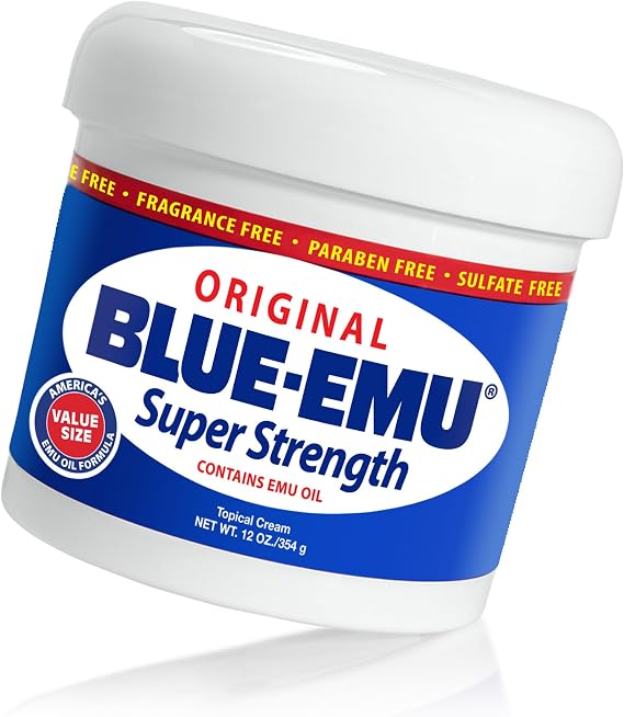 BLUE-EMU Original Super Strength Cream, Daily Muscle & Joint Support, 12 oz | Supports healthy muscles and joints with glucosamine & MSM. Safe to use daily on arms, legs, back, hips, knees, and more.