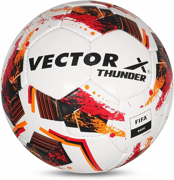 Vector X Thunder FIFA Basic Football (White-Red)