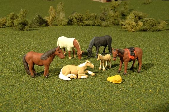Scene Scapes Figures - HORSES (6pcs/pk) - O Scale