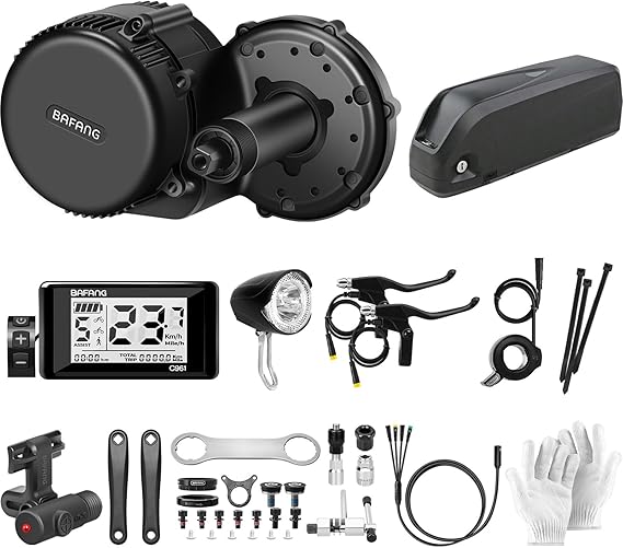 Bafang - BBS02B E-Bike Conversion Kit 750W 48V Mid-Drive Motor with Battery, C961 Display, 48V 19.2Ah Battery and Charger