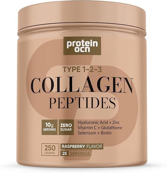 Proteinocean Collagen Kolajen Ahududu 6 Vitamin İlaveli Tip 1,2,3 250g 25 Servis