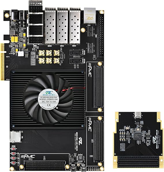 AMD Xilinx Virtex-7FPGA Development Board V690T FMC HPC LPC PCIe 40G QSFP28 for High-Speed Applications (PZ-V7690T-KFB, USB3.0 Package)