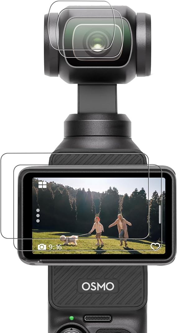 CYNOVA Screen Protector for DJI Osmo Pocket 4 / Osmo Pocket 3 Accessories | Pocket 3 /4 Lens Protector for Osmo Pocket 3/4 /Xtra Muse with Tempered Glass LCD Display Film, Ultra HD, 9H Hardness