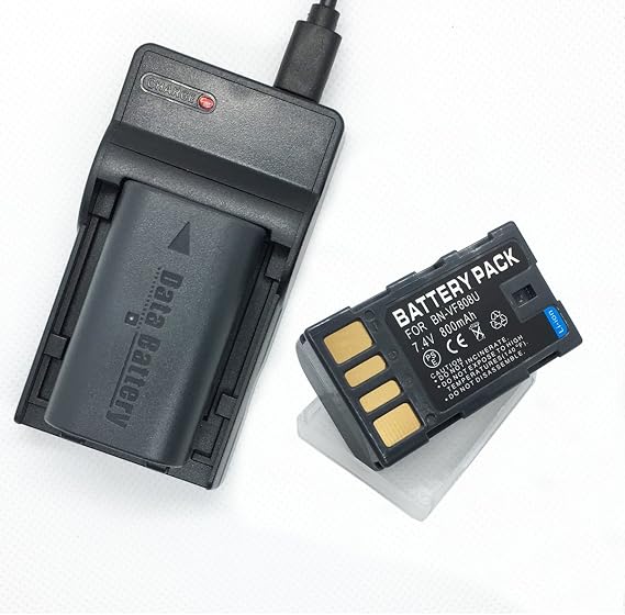 USB Charger and Battery (2-Pack) for JVC Everio GZ-MG130U, GZ-MG230U, GZ-MG330U, GZ-MG360U Camcorder