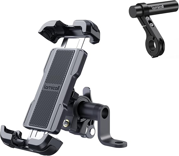 Lamicall Bike Smartphone Holder + Bike Clamp Bar Bike Handlebar Multi Bar