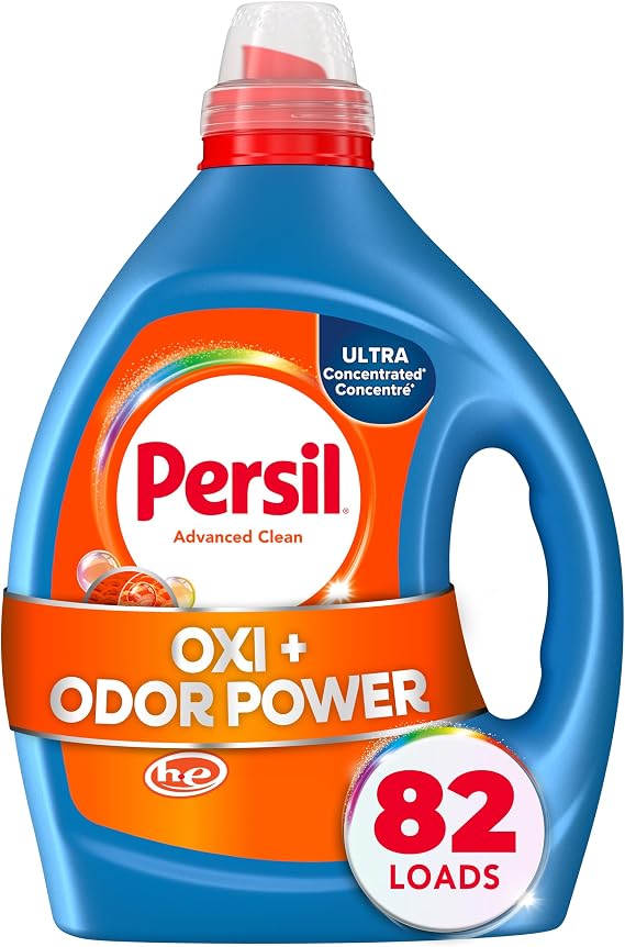 Persil Advanced Clean Oxi+Odor Laundry Detergent, 82 Loads, 82.5 Fl Oz