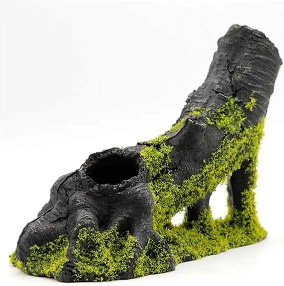 Aquarium Resin Decoration Moss Plants Theme Hideout Betta Cave Fish for Tank Accessories
