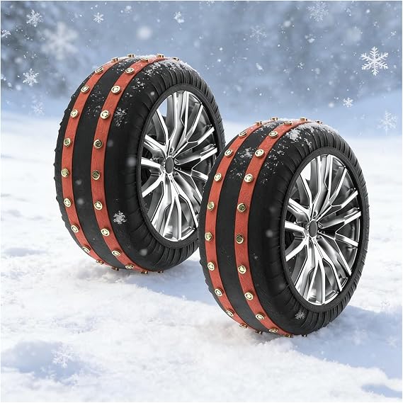 2 Pack Tire Socks,Snow Socks For Tires,With Anti-Slip Studs,Fit Tire Width 185-295mm,Easy To Install,For Ice And Snow(215/50R15)