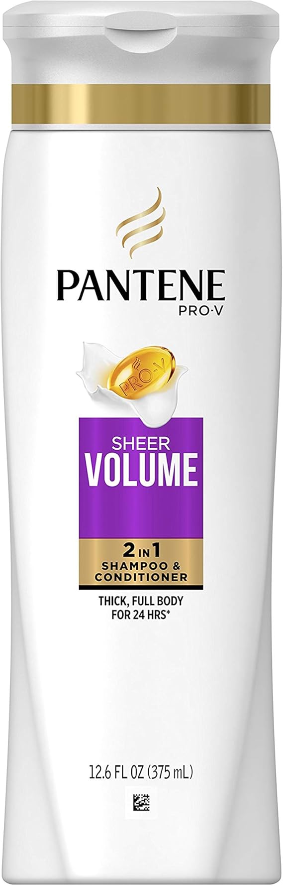 Pantene Pro-V 2 in 1 Shampoo & Conditioner, Sheer Volume with Collagen, 12.6 Ounce
