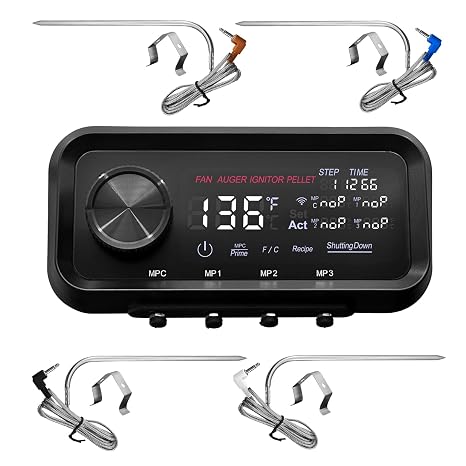 Replacement Control Board for Pit Boss Pro Series II 1150, PID Digital Thermostat with WiFi & Bluetooth, Compatible with Pit Boss 80145 Parts, Includes 4 Meat Probes, Smart APP Control