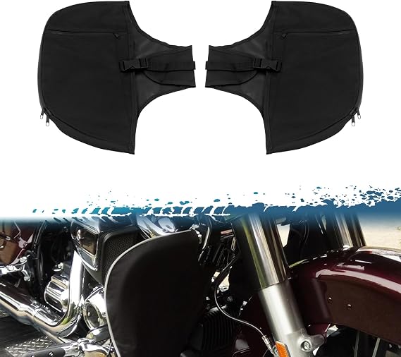 Soft Lowers Chaps Fit for Harley Touring and Trike 1980-2025 | Engine Guard Fairing Cover Highway Crash Bar Leg Warmers Fits Street Glide, Road King, Road Glide, Electra Glide and Trike