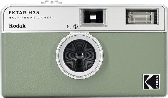 KODAK Kodak Domestic Genuine Product EKTAR H35 Half Frame Film Camera Sage Bundle with KODAK Ultramax 400/24EXP 35mm Roll Film