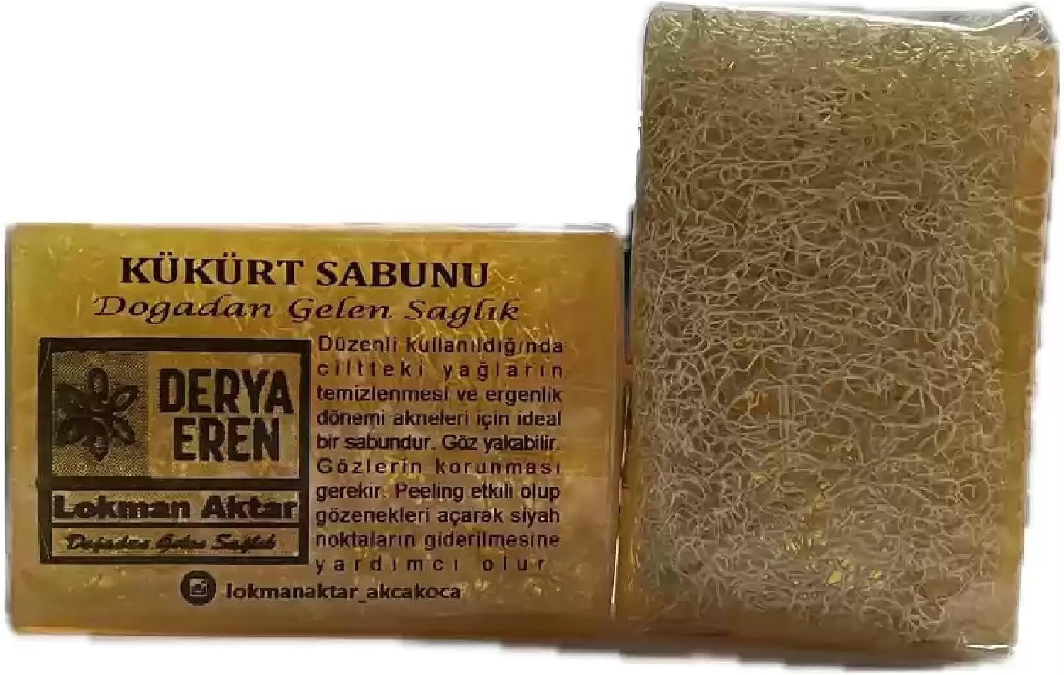 Doğal Kabak Lifli Kükürt Sabunu, 100-120g, Gliserinli (2)