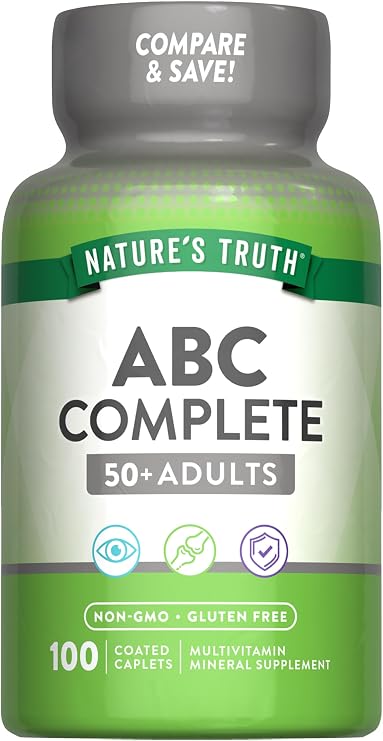 Nature's Truth Multivitamin for Adults 50+ | Non-GMO & Gluten Free Daily Supplement | Plus Vitamin D, C, and B Vitamins | Non-GMO & Gluten Free Daily Supplement | Plus Vitamin D, C, and B Vitamins