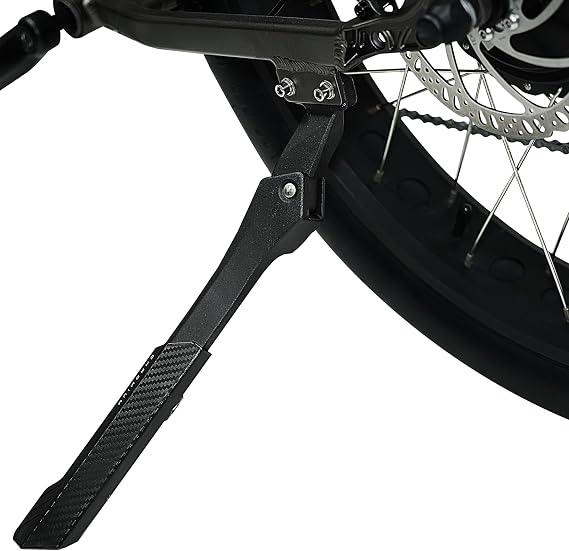 'BV Bike Kickstand - Mountain Bike Kick Stand for 24-29'' Bicycles - Adjustable Length, Non-Slip Sole, Aluminum Alloy Material - Black Bicycle Kickstand'