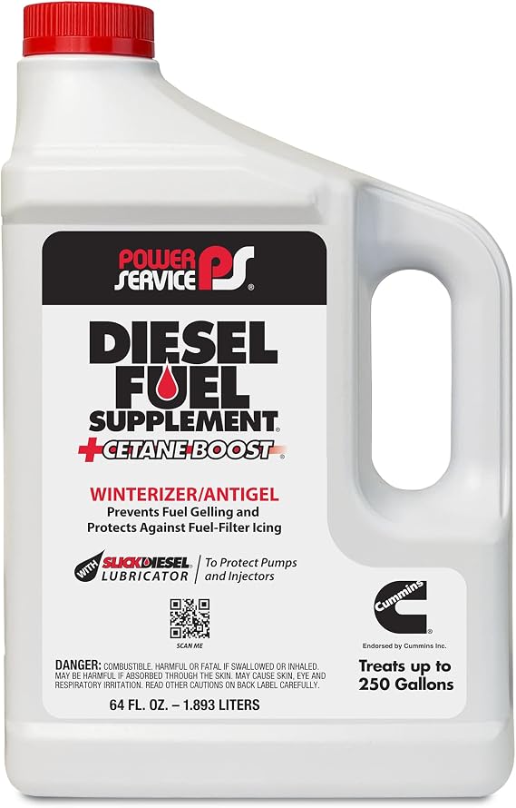 Power Service 64 Oz. Anti-Gel Diesel Fuel Supplement with Cetane Boost - 1 Each