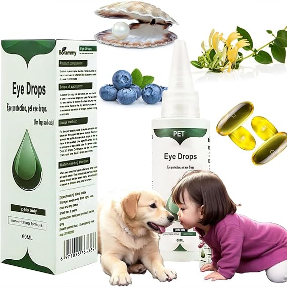 VEZE Eye Drops for Dogs, Dog Eye Drops & Cats, Gentle Dog Eye Infection Treatment, Relieves Dog Eye discomfort,Dog Eye Wash Relief Allergies Symptoms and Help Tear Stain Remover.