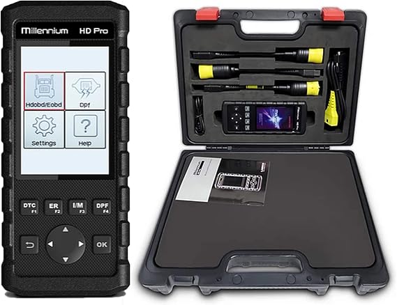 Launch Tech Millennium HD PRO-Heavy Duty Code Scanner with DPF, Diagnostic Scanner Tool Automotive Engine Fault Code Reader