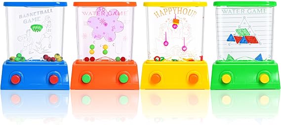 Handheld Water Toy Mini Games with Relive Your Childhood with - Nostalgic Fun in a Compact Size (4 PCS Handheld Toy Edition)