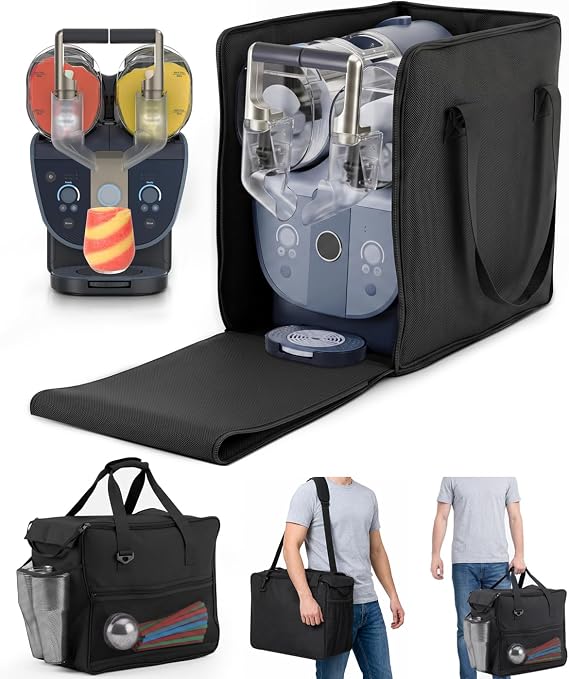 BoomBa Carrying Bag for Ninja SLUSHi Twist FS701BR, Padded Travel Cover and Storage Tote for Frozen Drink Maker, Slushie Machine Case with Shoulder Strap, Side Mesh Pocket and Zipper Closure