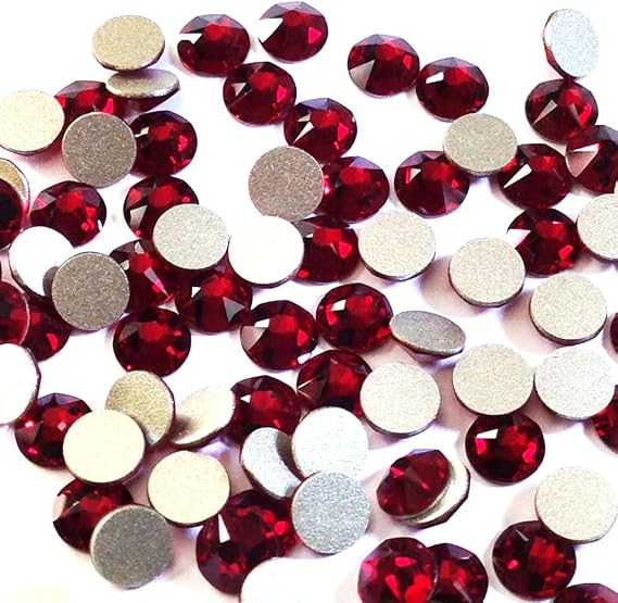 144 pcs Siam (208) Dark red Austrian SS20 5mm Crystal Flatback No-Hotfix