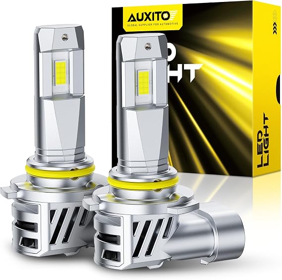 AUXITO 9005 Fog Bulbs, 40000LM Ultra Bright 6500K Cool White, Pack of 2