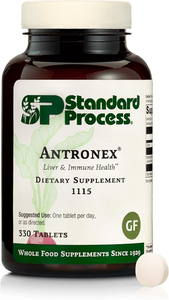 Standard Process Antronex, Liver Health Dietary Supplement, 330 Tablets | Liver Health Supplement, Gluten-Free, Non-Dairy, Non-Soy and Non-Grain Immune Care