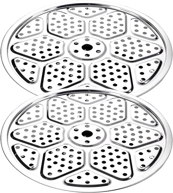 Canning Rack for Water Bath Canner 2PCS Canning Rack, 11 Inch Round Stainless Steel Steaming, Multi-Hole Steaming Tray for Pressure Canner Cooking Toast