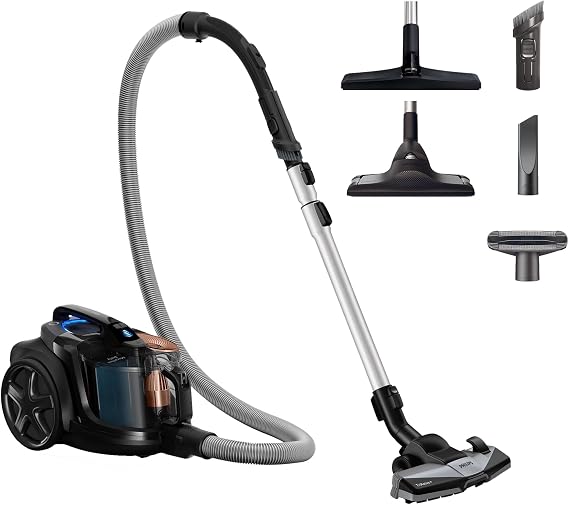 Philips Marathon Daily Bagless Vacuum Cleaner, 750W, PowerCyclone 8, Allergy Lock System, Allergy H13 Filter, CarpetClean Head, XB7150/07