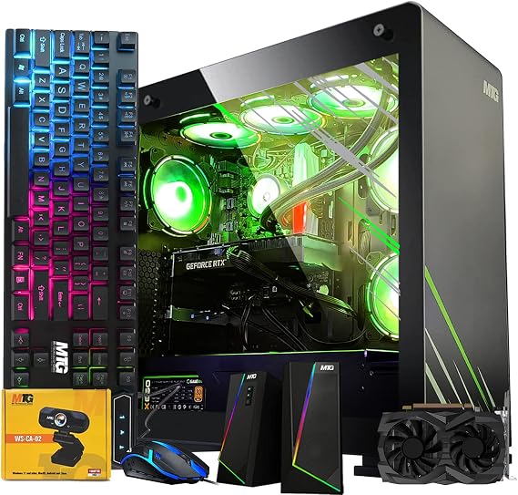 MTG Aurora Max Gaming PC, i5-12, 32GB ARGB RAM, 256GB Nvme|4TB HDD, Win 11