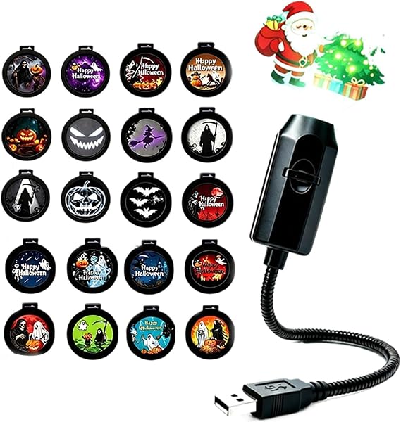 Holiday Theme 360 Degree Adjustable Lamp Halloween Light Projector, Spooky