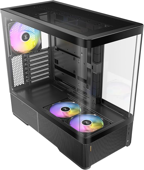 Antec C6 Curve ARGB Mid-Tower ATX PC Case, 3 ARGB PWM Fans