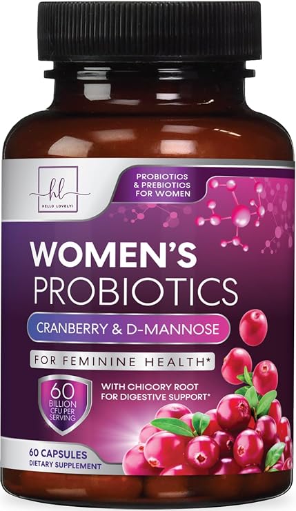 Probiotics for Women - 60 Billion CFU - 16 Strains Probiotic Plus Prebiotics Blend - Women's Probiotic for pH Balance, Odor & Vaginal Support - Digestive & Immune Support, Bottled USA - 60 Capsules