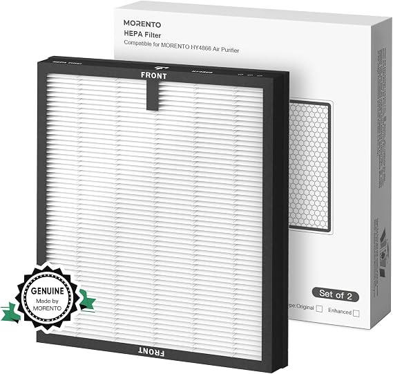 MORENTO Genuine 2 Pack HEPA HY4866 Replacement Filter, Original Version