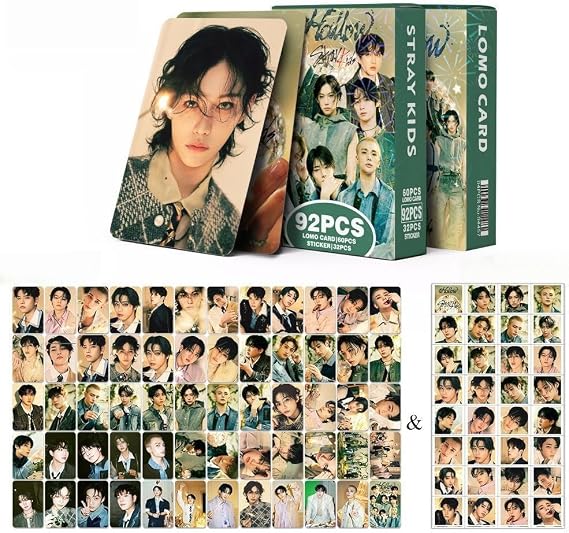 60pcs Stray Photocards, 32pcs SKZ Stickers, SKZ Lomo Cards