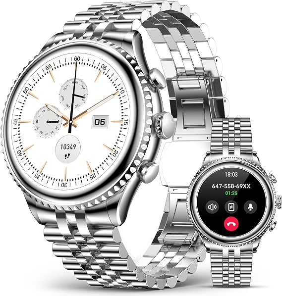 SOUYIE 2026 Smart Watch for Men Answer/Make Call for Android iPhone, 1.32" AMOLED HD Screen Mens Luxury Watch, 1st Heavy Duty Smartwatch Heart Rate Blood Oxygen Blood Pressure Sleep Monitor Pedometer