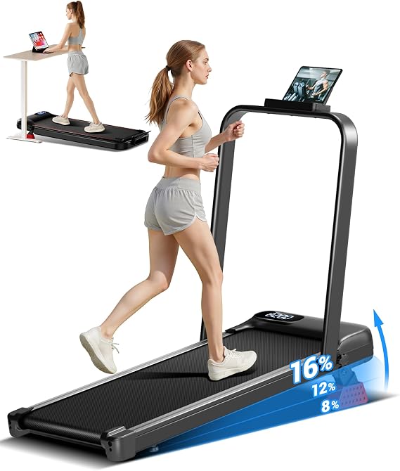 3-in-1 Walking Pad with 16% Incline 300 LBS Weight Capacity with Remote Control